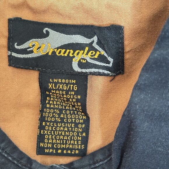 Vintage Wrangler Sz XL Brushpopper Western Shirt South Western Embroidered Horse - Picture 9 of 16